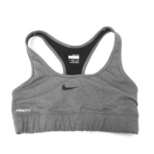 Nike dry fit sports bra S heather gray and black